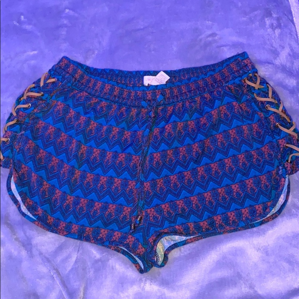 Cotton patterned boho shorts